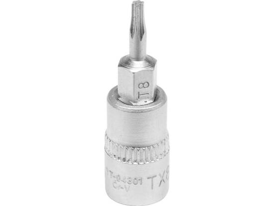 ГОЛОВКА ТОРЦЕВА З НАСАДКОЮ TORX 1/4'' T8 L37 ММ